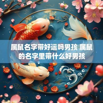 属鼠名字带好运吗男孩 属鼠的名字里带什么好男孩