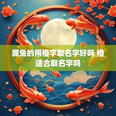 属兔的用橙字取名字好吗 橙适合取名字吗