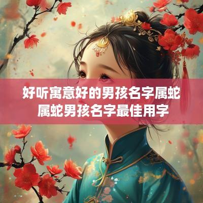好听寓意好的男孩名字属蛇 属蛇男孩名字最佳用字