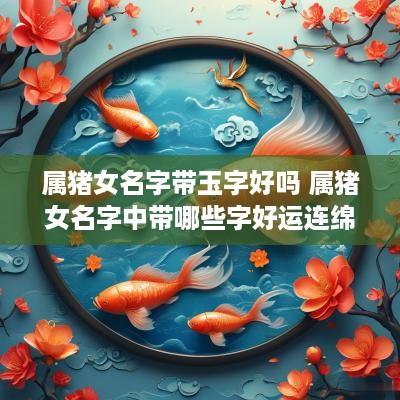 属猪女名字带玉字好吗 属猪女名字中带哪些字好运连绵