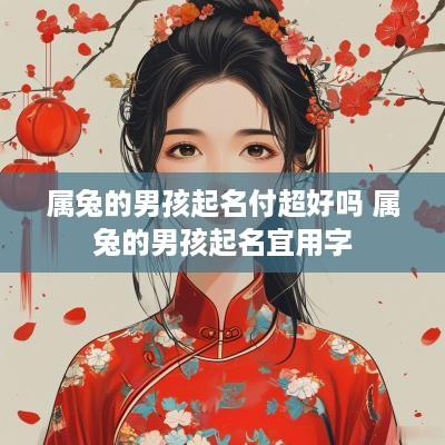 属兔的男孩起名付超好吗 属兔的男孩起名宜用字