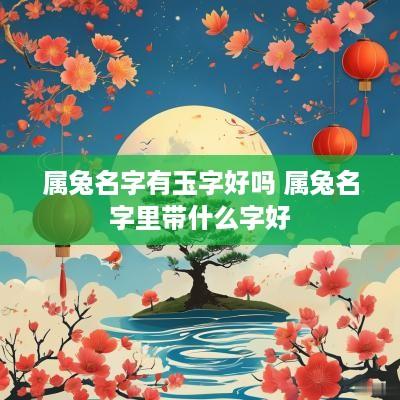 属兔名字有玉字好吗 属兔名字里带什么字好