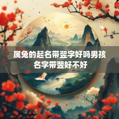 属兔的起名带翌字好吗男孩 名字带翌好不好