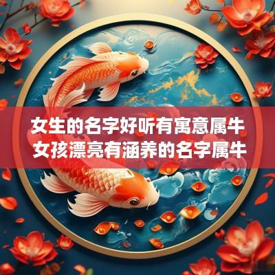 女生的名字好听有寓意属牛 女孩漂亮有涵养的名字属牛