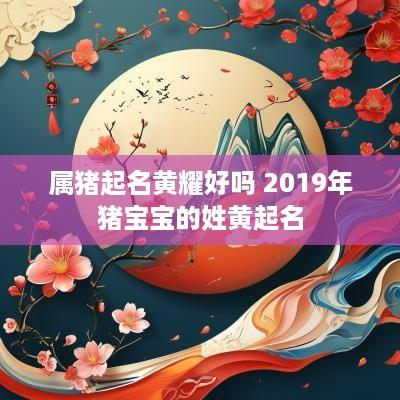 属猪起名黄耀好吗 2019年猪宝宝的姓黄起名