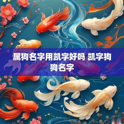 属狗名字用凯字好吗 凯字狗狗名字