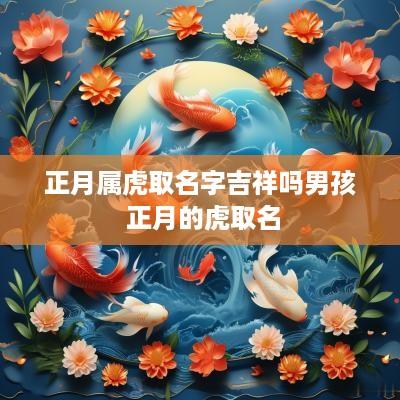 正月属虎取名字吉祥吗男孩 正月的虎取名