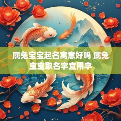属兔宝宝起名寓意好吗 属兔宝宝取名字宜用字