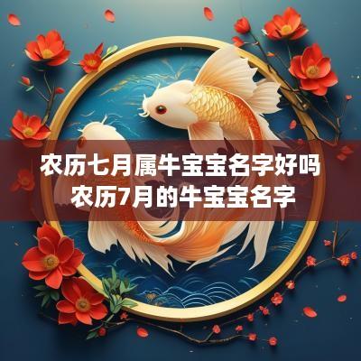 农历七月属牛宝宝名字好吗 农历7月的牛宝宝名字