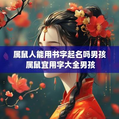 属鼠人能用书字起名吗男孩 属鼠宜用字大全男孩