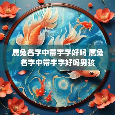 属兔名字中带宇字好吗 属兔名字中带宇字好吗男孩