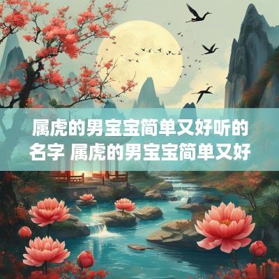 属虎的男宝宝简单又好听的名字 属虎的男宝宝简单又好听的名字两个字