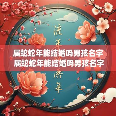 属蛇蛇年能结婚吗男孩名字 属蛇蛇年能结婚吗男孩名字怎么取
