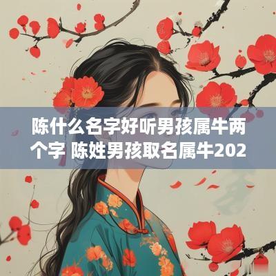 陈什么名字好听男孩属牛两个字 陈姓男孩取名属牛2025