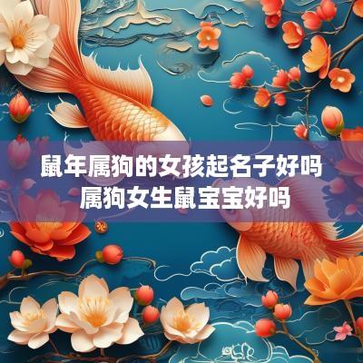 蛇年属狗的女孩起名子好吗 属狗女生鼠宝宝好吗