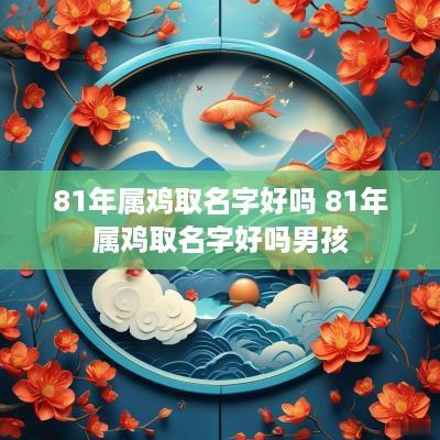 81年属鸡取名字好吗 81年属鸡取名字好吗男孩