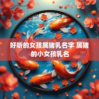 好听的女孩属猪乳名字 属猪的小女孩乳名