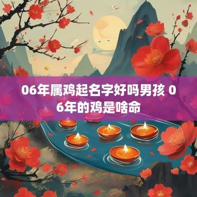 06年属鸡起名字好吗男孩 06年的鸡是啥命