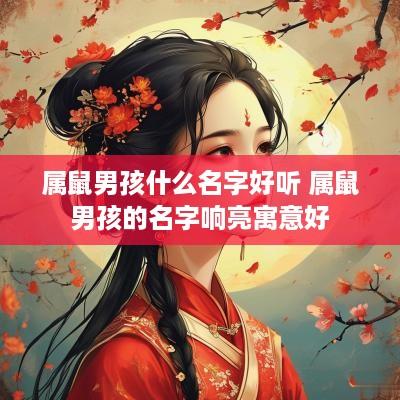 属鼠男孩什么名字好听 属鼠男孩的名字响亮寓意好