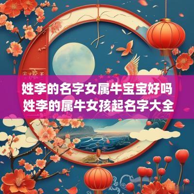 姓李的名字女属牛宝宝好吗 姓李的属牛女孩起名字大全