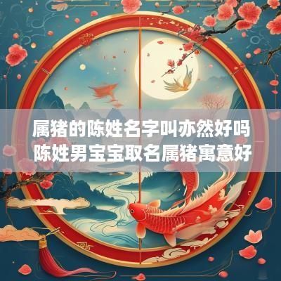 属猪的陈姓名字叫亦然好吗 陈姓男宝宝取名属猪寓意好
