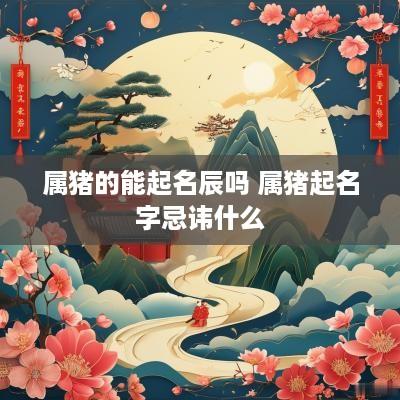 属猪的能起名辰吗 属猪起名字忌讳什么