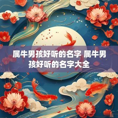 属牛男孩好听的名字 属牛男孩好听的名字大全