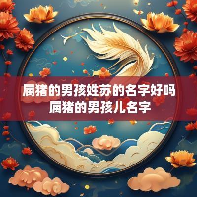 属猪的男孩姓苏的名字好吗 属猪的男孩儿名字
