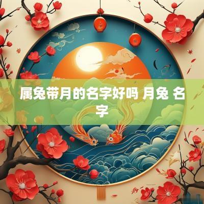 属兔带月的名字好吗 月兔 名字