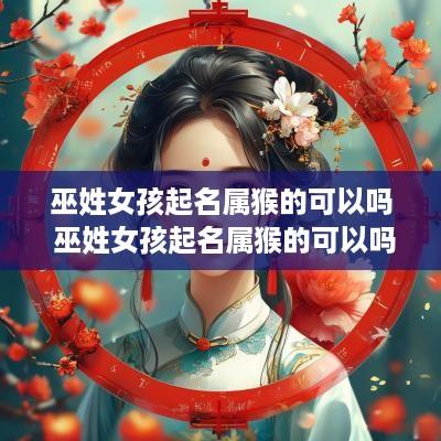 巫姓女孩起名属猴的可以吗 巫姓女孩起名属猴的可以吗好听吗