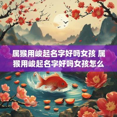 属猴用峻起名字好吗女孩 属猴用峻起名字好吗女孩怎么取名