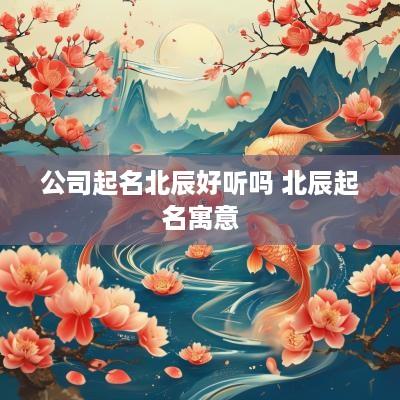 公司起名北辰好听吗 北辰起名寓意