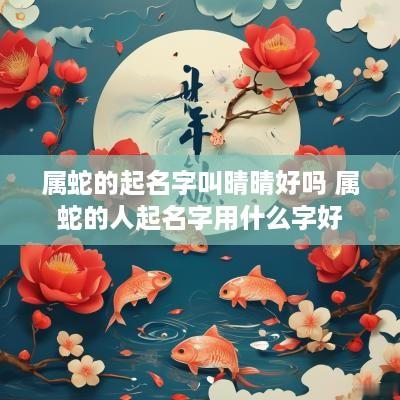 属蛇的起名字叫晴晴好吗 属蛇的人起名字用什么字好