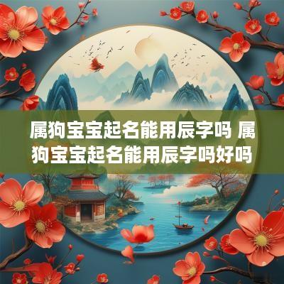 属狗宝宝起名能用辰字吗 属狗宝宝起名能用辰字吗好吗