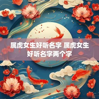 属虎女生好听名字 属虎女生好听名字两个字