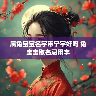 属兔宝宝名字带宁字好吗 兔宝宝取名忌用字