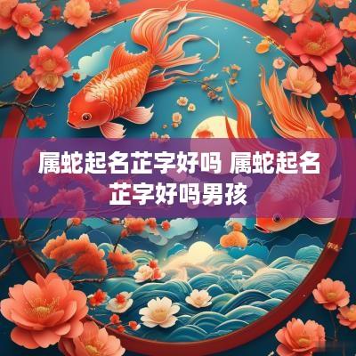 属蛇起名芷字好吗 属蛇起名芷字好吗男孩