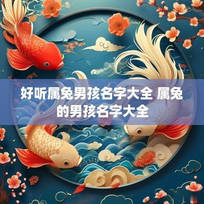 好听属兔男孩名字大全 属兔的男孩名字大全