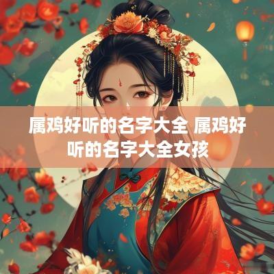 属鸡好听的名字大全 属鸡好听的名字大全女孩