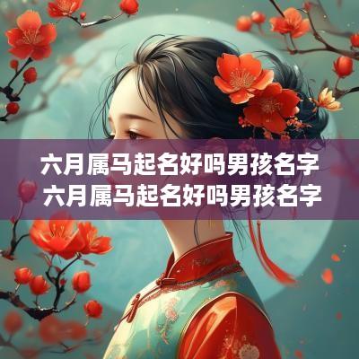 六月属马起名好吗男孩名字 六月属马起名好吗男孩名字怎么取