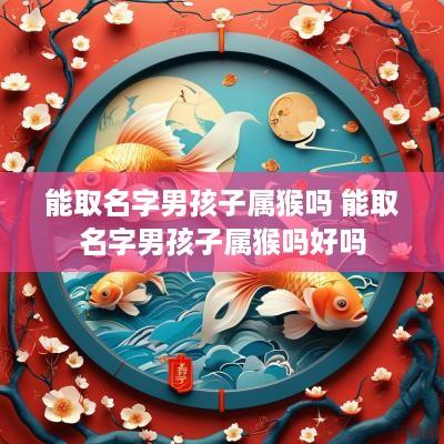 能取名字男孩子属猴吗 能取名字男孩子属猴吗好吗