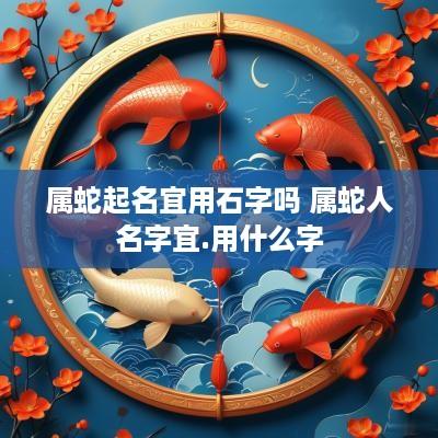 属蛇起名宜用石字吗 属蛇人名字宜.用什么字