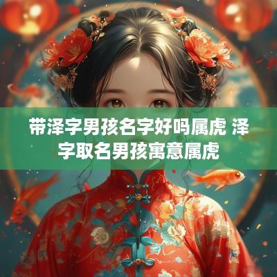 带泽字男孩名字好吗属虎 泽字取名男孩寓意属虎
