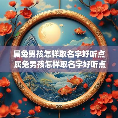 属兔男孩怎样取名字好听点 属兔男孩怎样取名字好听点儿