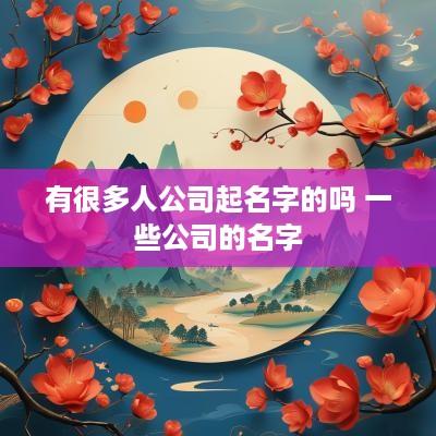有很多人公司起名字的吗 一些公司的名字