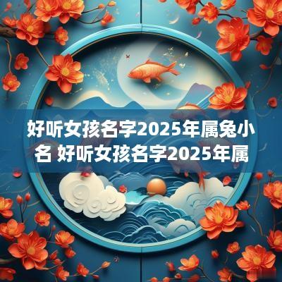 好听女孩名字2025年属兔小名 好听女孩名字2025年属兔小名怎么取