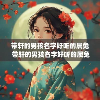 带轩的男孩名字好听的属兔 带轩的男孩名字好听的属兔女孩