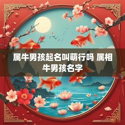 属牛男孩起名叫萌行吗 属相牛男孩名字