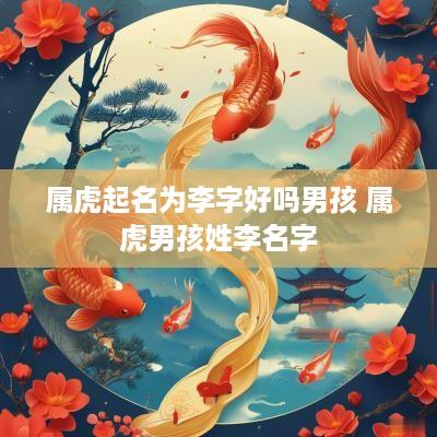 属虎起名为李字好吗男孩 属虎男孩姓李名字