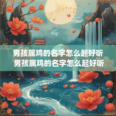 男孩属鸡的名字怎么起好听 男孩属鸡的名字怎么起好听点